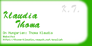 klaudia thoma business card